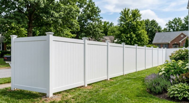 White PVC Fence Installation in Wilmington, NC